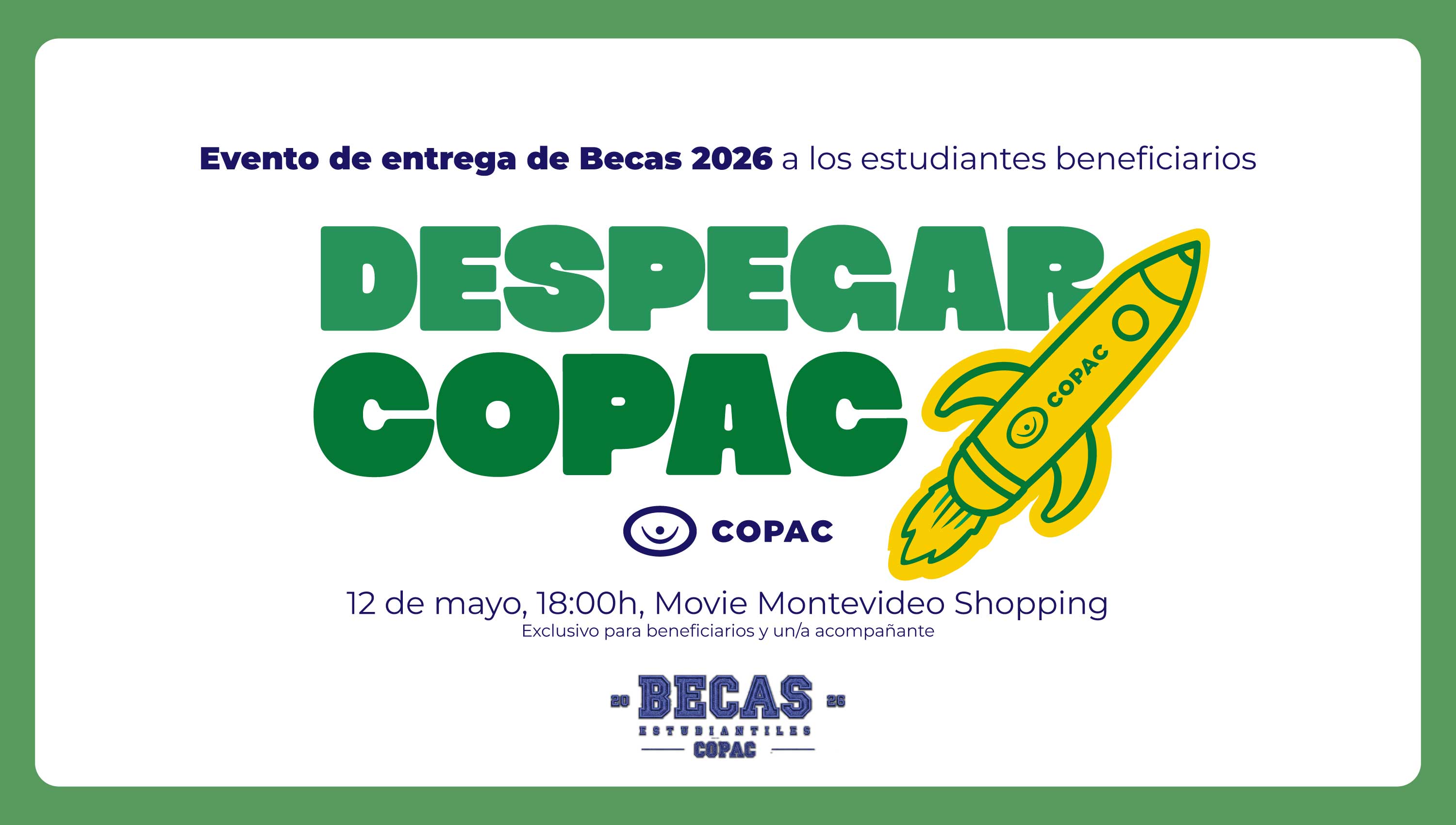 COPAC presenta a los beneficiarios de las Becas Estudiantiles 2026