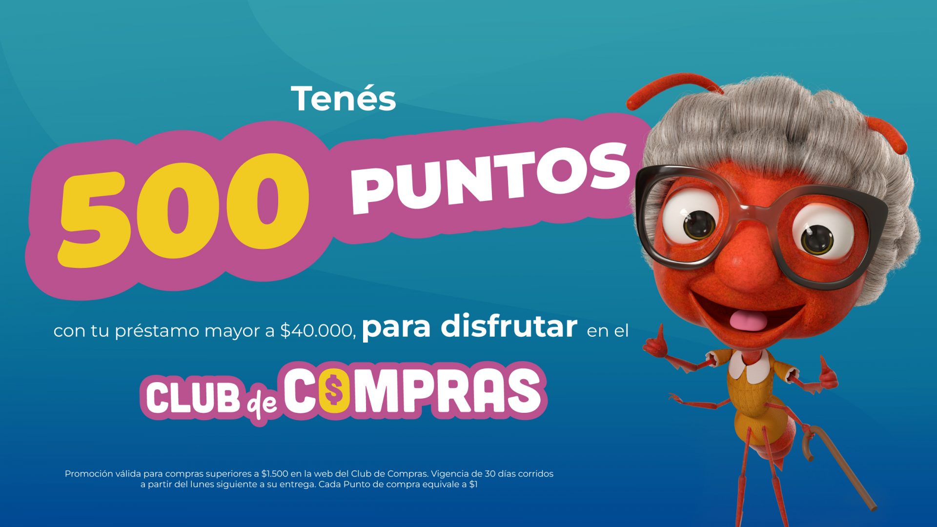 ¡Tenés 500 puntos con el Club de Compras!